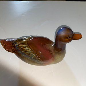 Porcelain Mallard Duck Floating Position Vintage Manly